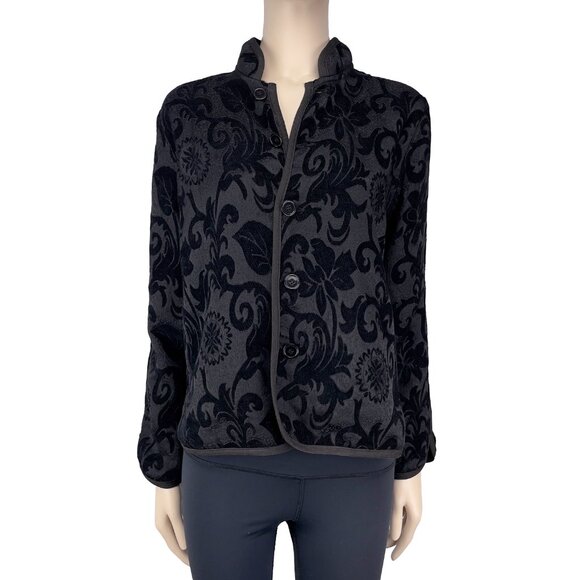 VINTAGE 70βs Incredible Reversible Floral Velvet Tapisserie Jacket Whimsigoth - Picture 3 of 10
